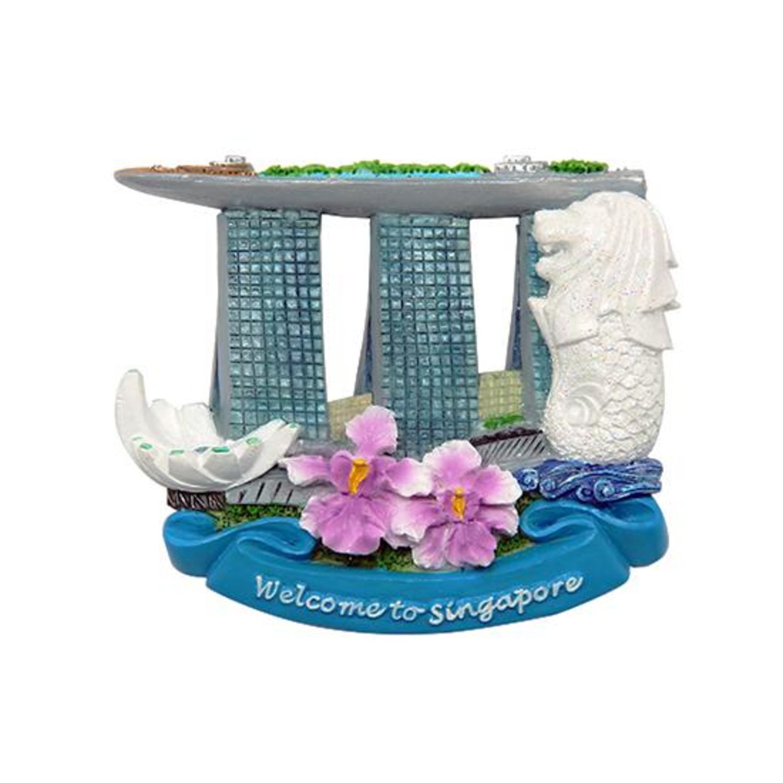 ACE 3D Fridge Singapore Night Scene with Boat NTUC FairPrice