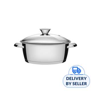 Tramontina Allegra 24cm Casserole w Glass Lid, S/S 3 Ply Base