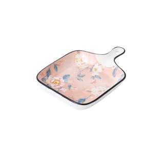 Table Matters Camellia - 6 Inch Square Plate With Handle