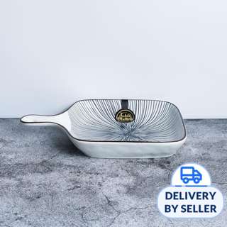 Table Matters Blue Illusion - 6 Inch Square Plate With Handl