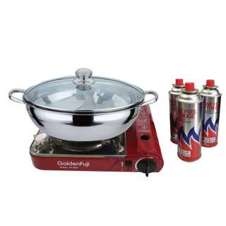 Golden Fuji GF8800/AZ883/3xGAS Steamboat Yuan-Yang Pot