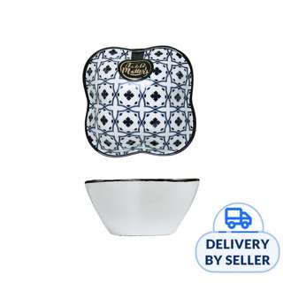 Table Matters Crisscross Blue - Flower Shaped Saucer