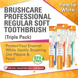 Pearlie White Brushcare Professional Regular Soft Toothbrush Pearlie White Brushcare Professional Regular Soft Toothbrush