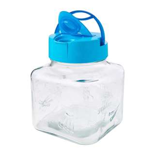 Herevin Square Emboss Jar (Blue) 2L Herevin Square Emboss Jar (Blue) 2L