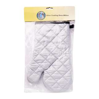 Dolphin Collection Silver Coating Cotton Oven Glove 12"