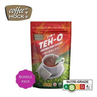 Coffeehock 2 in 1 Teh-O bags Less Sugar w/ Raw Sugar [B6]