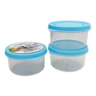 KJB Plastic Mini Round Storage Box 160ml (Blue)