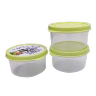 KJB Plastic Mini Round Storage Box 160ml (Green)