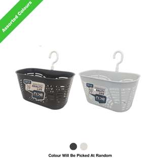 KJB Small Plastic Hanging Basket w/Hook (Assorted Colours)