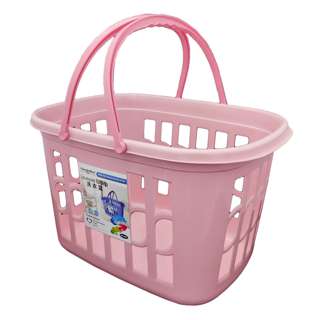 KJB Plastic Laundry Basket 46x33x27.5cm (Pink)