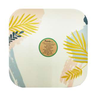 Bambusa 8 inch Square Plate Tropical