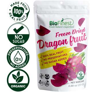 Biofinest Freeze-Dried Dragon Fruit Snack Organic No Sugar