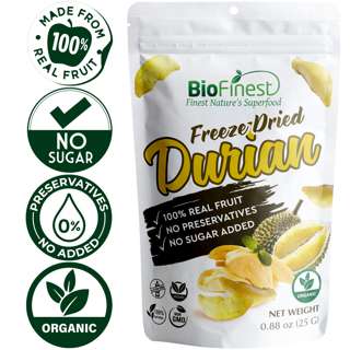 Biofinest Freeze-Dried Durian Snack Organic Fruit No Sugar