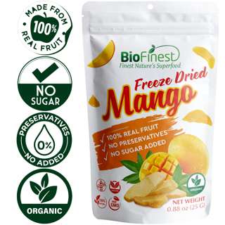 Biofinest Freeze-Dried Mango Snack Organic Real Fruit No Suga Biofinest Freeze-Dried Mango Snack Organic Real Fruit No Suga
