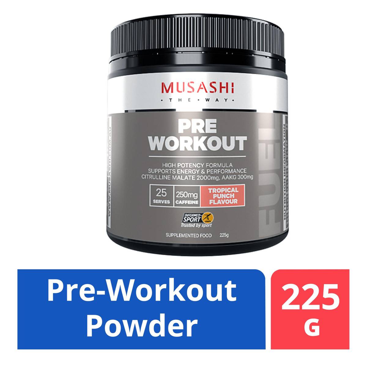 Musashi PreWorkout Supplement Powder Tropical Punch NTUC FairPrice