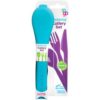 SISTEMA Cutlery Set To Go (TEAL)