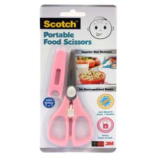 3M Scotch Anti Bacteria Portable Food Scissors PS-ABP, Pink