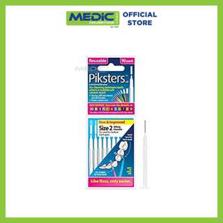 Piksters Interdental Brush Size 2 White Handle 10s Piksters Interdental Brush Size 2 White Handle 10s
