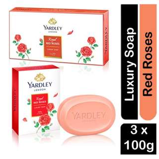 Yardley Royal RED ROSES Luxury Soap - 3x100g Yardley Royal RED ROSES Luxury Soap - 3x100g