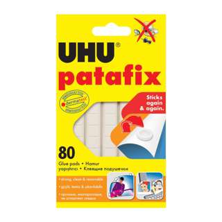 UHU Patafix White Removable & Reuseable Adhesive Pads (80Pcs)