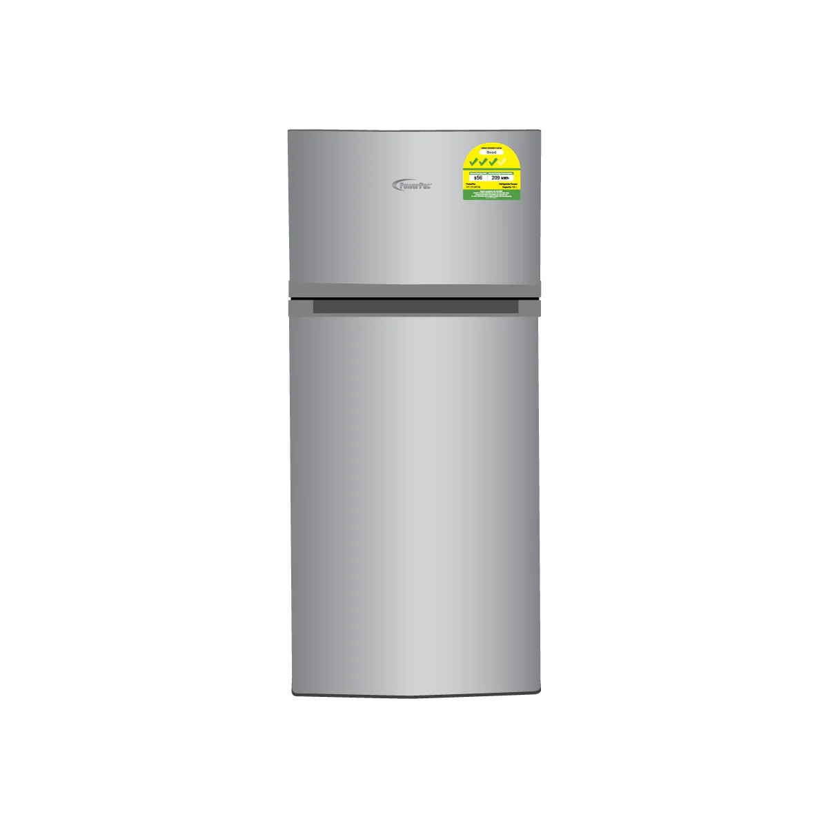 Powerpac 2 Door Fridge with Freezer 170L - (PPF170NEW)