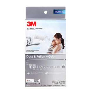 3M Dust Pollen and Odour Aircon Filter Silver 22 X 34 cm