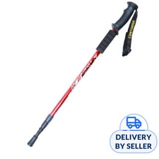 OEM Anti-Shock Telescopic Aluminium Hiking Stick (Red)