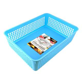 Sitbo Medium Rectangular Multipurpose Storage Basket (Blue)