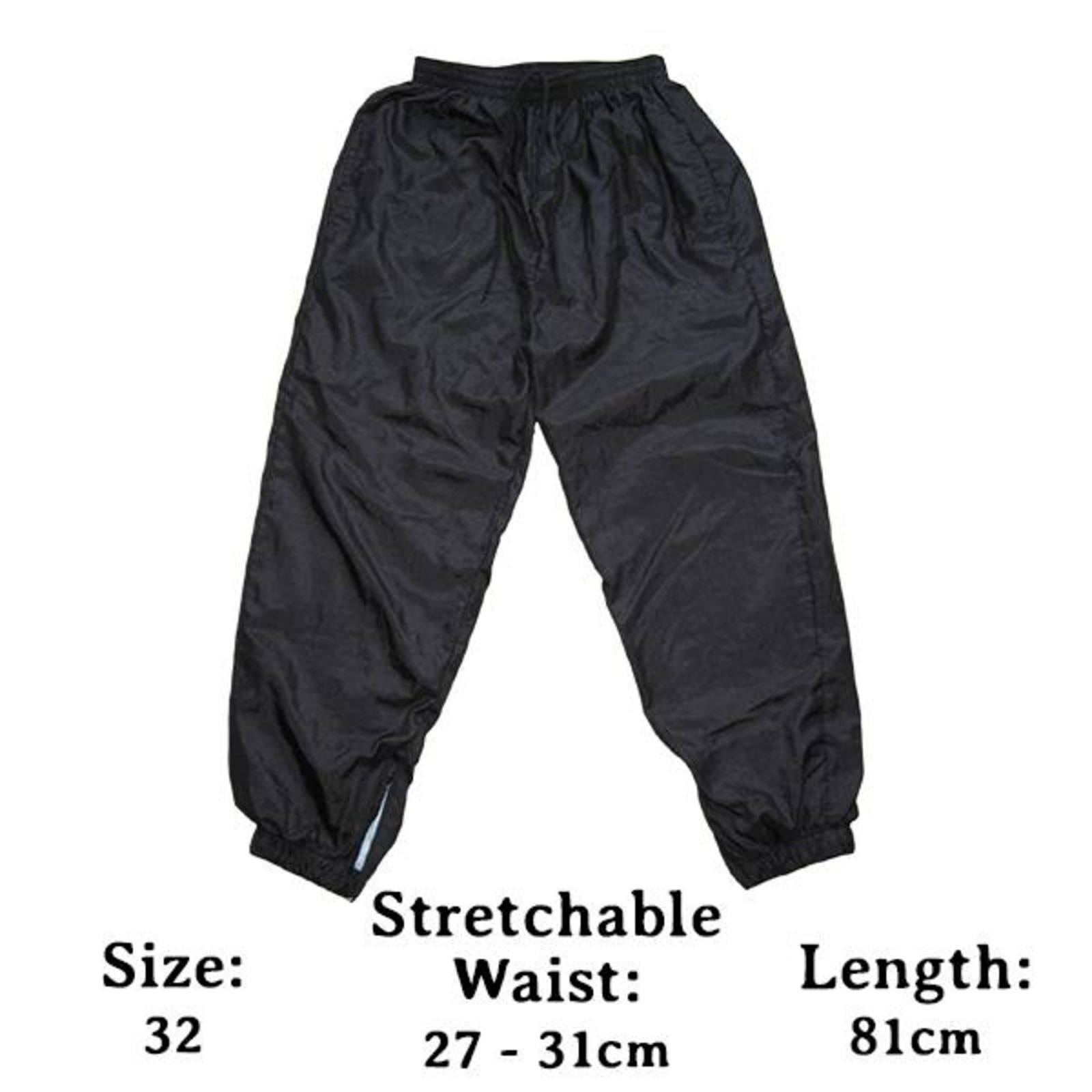 Track pants size hot sale for 32 waist