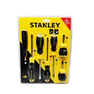 Stanley Cushion Grip Screwdriver 6 Pcs Set W/Bonus Tester