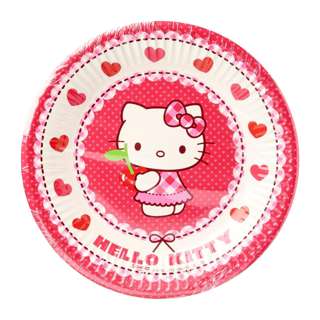 Disney Procos Hello Kitty Hearts Paper Plate Disney Procos Hello Kitty Hearts Paper Plate