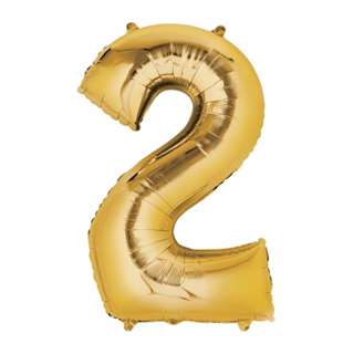 Anagram Number Balloon 2 Gold (40 Inch)
