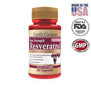Earth's Creation Max Strength Natural Resveratrol 500mg Earth's Creation Max Strength Natural Resveratrol 500mg