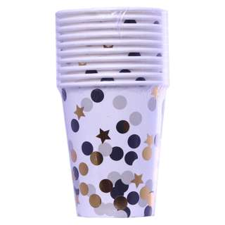 Partyforte Disposable Paper Tableware Colourful Cups
