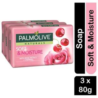 Palmolive NATURALS Soft Moisture Rose & Cherries 80g Bar Soap