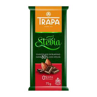 Trapa Trapa Sugar Free Dark Chocolate 80% with stevia Trapa Trapa Sugar Free Dark Chocolate 80% with stevia
