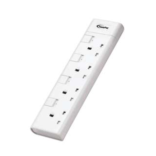 POWERPAC 4Way 3 Meter Extension Cord (PP8554N)