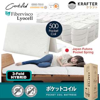 Krafter Lyocell 500 Hybrid Spring Foldable Mattress Krafter Lyocell 500 Hybrid Spring Foldable Mattress