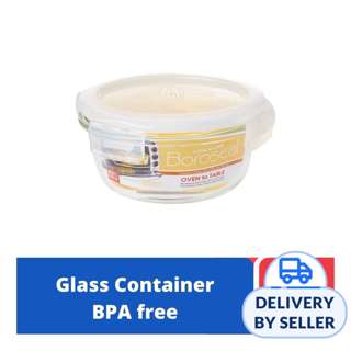 LOCK&LOCK Clear Glass Food Container Round 400ml LOCK&LOCK Clear Glass Food Container Round 400ml