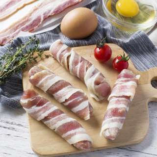 Wicks Manor Pork Chipolatas Wrapped In Smoked Streaky Bacon