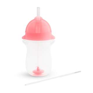 Munchkin Any Angle ClickLock Weighted Straw Cup - 10oz (Pink)
