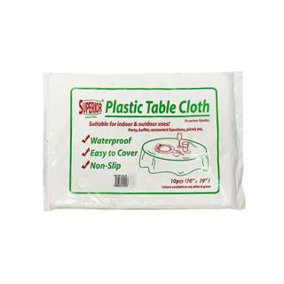 NO BRAND Table Cloth White 70" x 70" x 10s