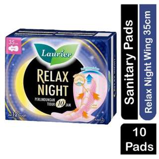 Laurier Relax Night Pads With Wings (35cm)