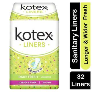 Kotex LINERS Unscented Longer & Wider (175mm)