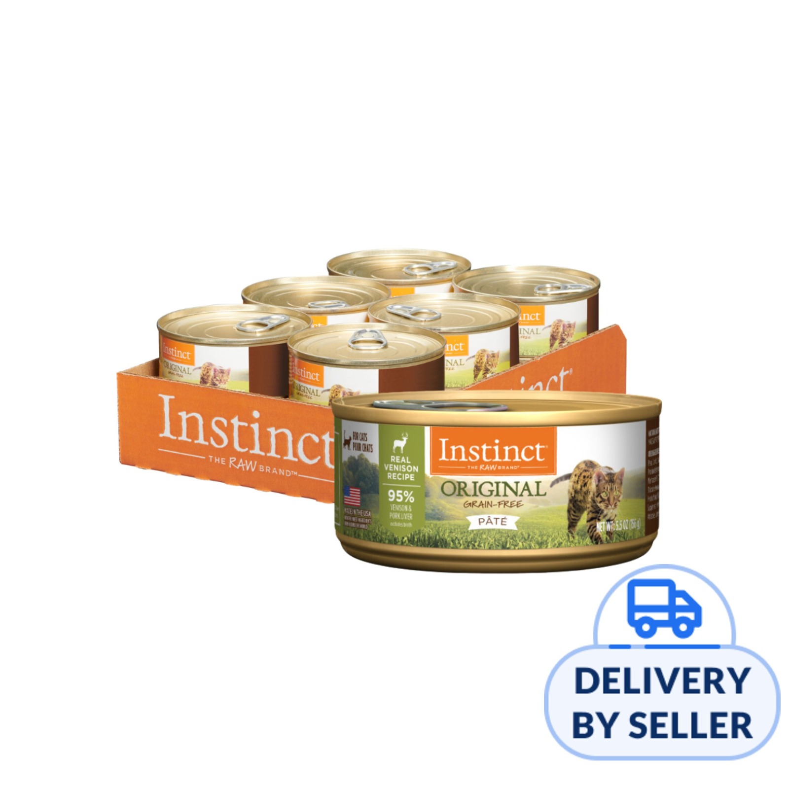 Instinct Original venison recipe canned cat food x 6 cans NTUC FairPrice