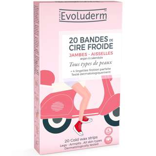 Evoluderm Hair Removal Cold Wax Strips 20's Evoluderm Hair Removal Cold Wax Strips 20's