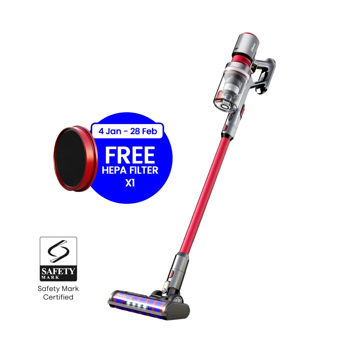 Dibea F20 Max Cordless Vacuum Cleaner At 25,000 PA NTUC FairPrice