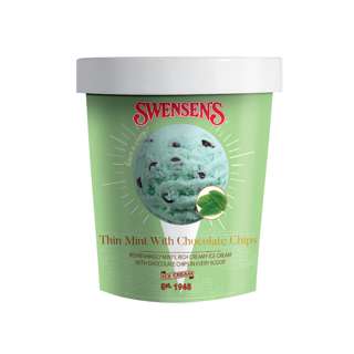 Swensen's Thin Mint Ice Cream Pint Tub