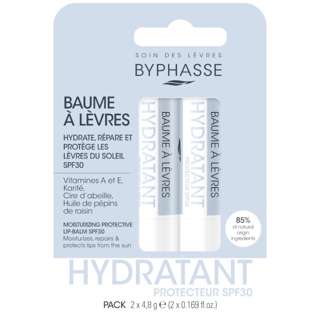 Byphasse Moisturizing Protective Lip Balm SPF30 (2x4.8g)
