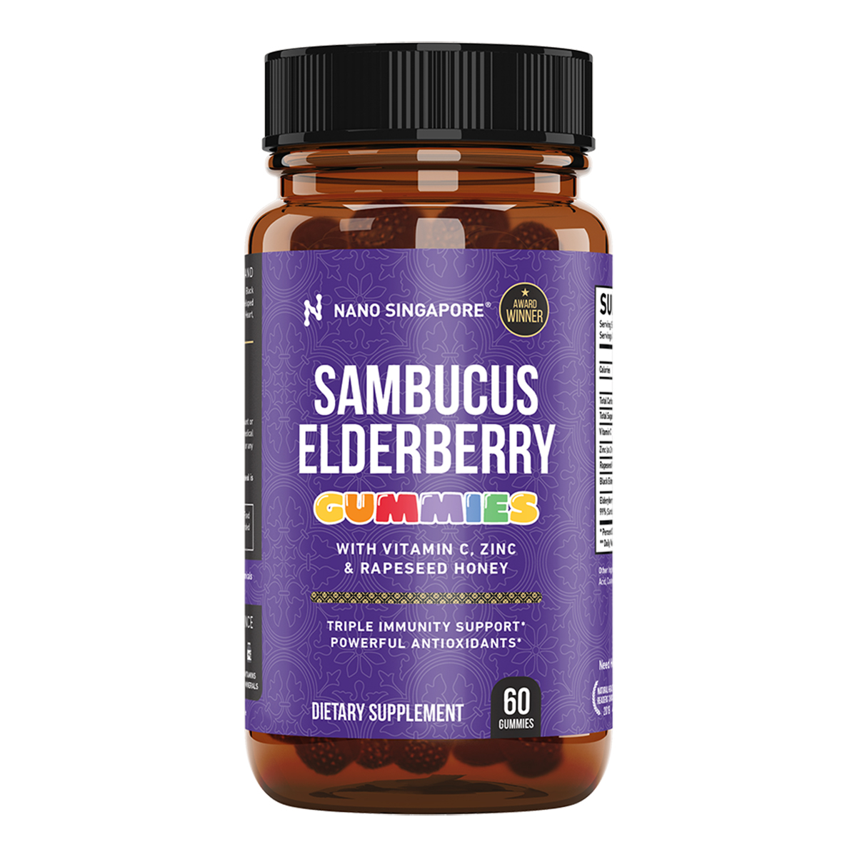 Nano Singapore Elderberry With Vitamin C & Zinc Gummies